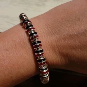 Red & Black Studded bracelet